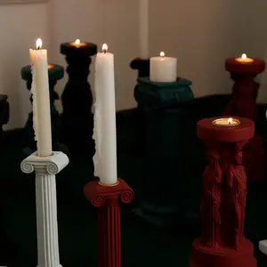 Nordic Luxury Venus Statue Roman Column Resin Candle Holder For Decoration