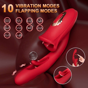 Vibrateur Lèche-Langue et Clitoridien à Double Stimulation, 10 Modes de Vibration, Jouet Sexuel pour Femme - Product Image 2