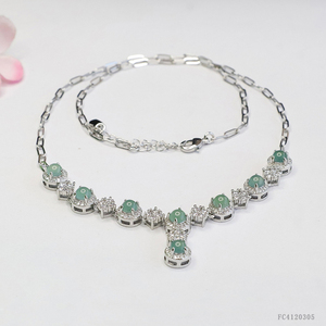 <span class=keywords><strong>Collier</strong></span> en jade de Birmanie Juanyu avec chaîne et pendentif, <span class=keywords><strong>collier</strong></span> en jadéite, <span class=keywords><strong>collier</strong></span> ras du cou en jade naturel de Birmanie Maitreya - Product Image 1