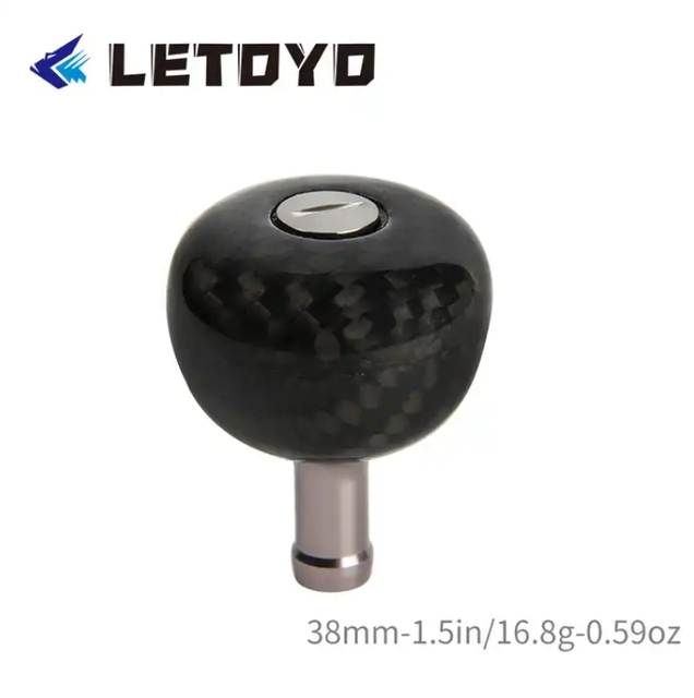 LETOYO DKB020 Fishing Reel Handle Grip Knob Super Light Carbon Fiber Power Fishing Reel Knob DIY Fishing Reel Handle Parts