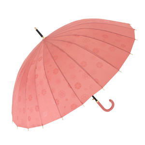 Parapluie droit automatique créatif à ouverture automatique, manche long en plastique, imperméable, avec impression personnalisée de logo, effet fleur d'eau magique - Product Image 2