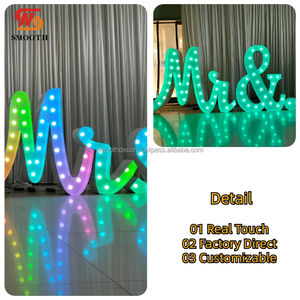 Números y Letras LED RGB Grandes de Hierro Liso para Decoración de Bodas, Centros Comerciales, Eventos y Fiestas - Números Luminosos - Product Image 2