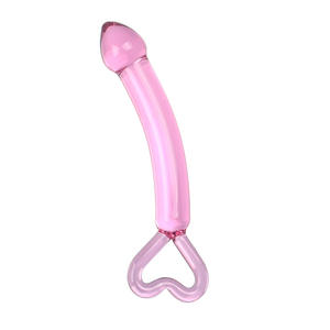 Pene de cristal en forma de corazón, Varita mágica para mujer, tapón Anal con cuentas, juguete sexual para adultos para masturbación de niñas - Product Image 3