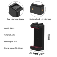 Mini trépied de bureau flexible à dégagement rapide en ABS, support portable pour téléphone portable, table, lit, avec rotule à rotation 360° et pas de vis 1/4