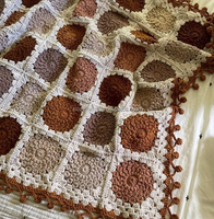 Ins vente chaude 100% Crochet à la main coton et acrylique coloré bébé couverture Amigurumi canapé literie housses de coussin