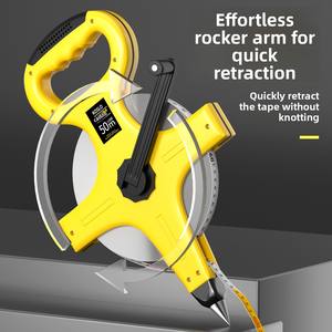 Mètre Ruban Portable en Acier de Grande Taille 50 Mètres Étanche avec Cadre en PVC/Nylon/Fibre de Verre pour Usage Ingénierie - Product Image 2