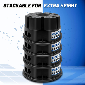 AMBITION Trailer Jack Block RV Blocs de mise à niveau pour remorques de voyage Roues et tout cric 20,000 Lbs Compatibilité universelle - Product Image 5