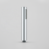 Douche à main moderne 1 mode chromée, design minimaliste cylindrique à large couverture avec sortie d'eau matricielle pour salle de bain