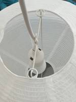 Lampe suspendue japonaise unique lanterne en papier de riz lumière lustre rond abat-jour pour couvercle de lampe de salon lanternes en papier blanc