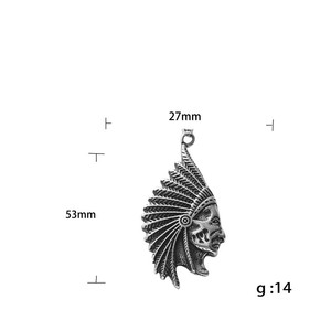 Yunnique Collier Pendentif Amérindien en Acier Inoxydable pour Homme, Style Rétro, Motif Visage Géométrique 190170 - Product Image 5