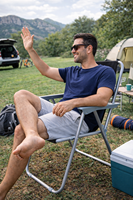 Chaise pliante d'extérieur légère en métal pour camping, patio, plage et barbecue en plein air – Vente en gros