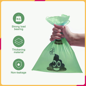 Sacs à déjections canines biodégradables et compostables en amidon <span class=keywords><strong>de</strong></span> maïs, imprimés avec logo personnalisé, extra épais - Product Image 2