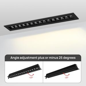 Scon có thể điều chỉnh Led tuyến tính <span class=keywords><strong>Downlight</strong></span>, 15 Wát 3000K, chúng tôi Cổ Phiếu không có thuế quan, chống chói, Dimmable (TRIAC/0-10V), CRI 90 - Product Image 2