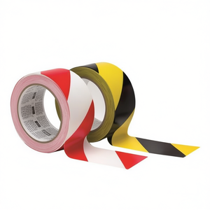 <b>PVC</b> Warning Tape <b>Adhesive</b> Tapes Red White Yellow Black Striped Safety Marking Tape - Product Image 2