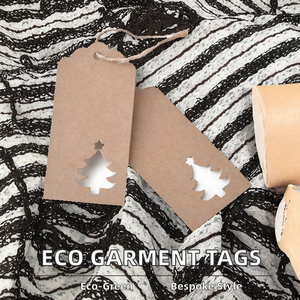 Custom Elastic Cord Clothing <strong>Tags</strong> Blank <strong>Manila</strong> Shipping Labels Kraft Paper Recycled Garment <strong>Tags</strong> Hot Stamping Shoes - Product Image 2