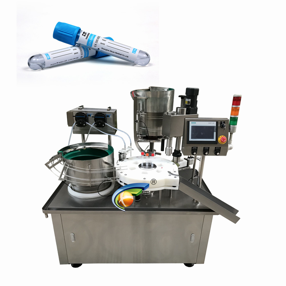 Automatic test kit tube filling machine 2ml-50ml plastic vial ivd reagents filling machine