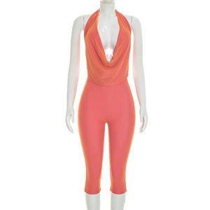Q26ST073 Nuovo Set Due Pezzi Autunno/Inverno 2026: Top Corto Senza Spalline e Pantaloncini Fluidi per Donna, Abbigliamento Streetwear - Product Image 5