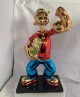 1 pièce, échantillon de placage, galvanoplastie, couleur personnalisée, Art, Sculpture, canard, 60cm, 40CM, décoration Popeye, Statues Popeye, bricolage, décoration intérieure