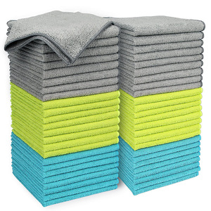 Chiffons de nettoyage en microfibre rectangulaires, couleur unie, multi-usages pour cuisine, maison, hôtel, numéro de pièce LWMB-004A - Product Image 2
