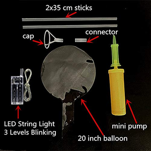 Ballon LED transparent en PVC de 20 pouces, lumière DIY, rose lumineuse BOBO, pour la Saint-Valentin, mariage, fête des mères, durable, écologique - Product Image 3