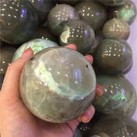 Vente en gros d'améthyste naturelle mélangée, quartz rose, pierre de lune verte, boule de cristal magique, artisanat divers pour la décoration intérieure