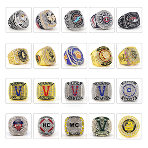 Produttore di basket personalizzato Baseball calcio Softball Hockey sport premio uomo Logo anelli campionato