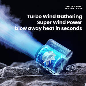 พัดลมพกพาแบบคาดเอว ชาร์จไฟได้ แรงลมทรงพลัง พัดลมแบบหนีบเสื้อ สำหรับงานในฟาร์ม เดินป่า - Product Image 4