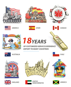 Imán de nevera de Metal 3D para viaje, imán de nevera para viaje de <span class=keywords><strong>Alemania</strong></span>, diseño personalizado, muestra gratis - Product Image 4
