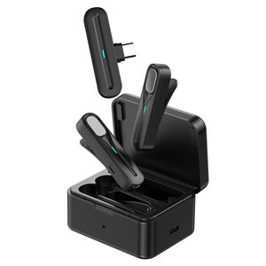 Micrófono inalámbrico de grabación de vídeo en línea profesional con reducción de ruido 2 en 1 2,4 GHz - Product Image 2