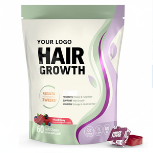 Gomitas para el Crecimiento del Cabello Directo de Fábrica, Marca Personalizada, Colágeno, Biotina y Vitamina C, Gomitas para el Cabello, la Piel y las Uñas - Product Image 1