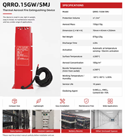 Extincteur aérosol MENGJAING FIRE QRR0.15GW/SMJ à large plage de température, installation simple, agent nettoyant sûr pour machines