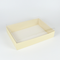 Boîtes de boulangerie de qualité alimentaire emballage de gâteau carton blanc avec fenêtre personnalisé 14x10 papier kraft windsor 14x10x3 boîte