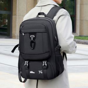 Custom <b>Black</b> Laptop <b>Backpack</b> Waterproof Casual Sport Travel Bag With Shoe Compartment Large Capacity Men's <b>Backpack</b> - Product Image 3