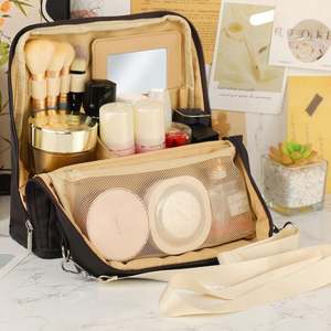Bolsa de Maquillaje Impermeable, Organizador de Almacenamiento Vertical para Cosméticos con Separador - Product Image 1