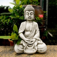 Statue de bouddha en résine, Figurine Antique, décoration de la maison, H:38cm