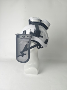 <span class=keywords><strong>Casque</strong></span> de sécurité forestier HBC blanc avec visière en maille métallique, réduction du <span class=keywords><strong>bruit</strong></span>, protège-oreilles noirs, <span class=keywords><strong>casque</strong></span> de protection pour le travail du bois - Product Image 2