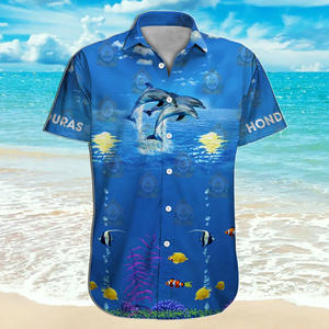 Honduras 2024 hommes décontracté confortable Aloha chemise populaire remise impression personnalisée respirant hawaïen plage vêtements - Product Image 3