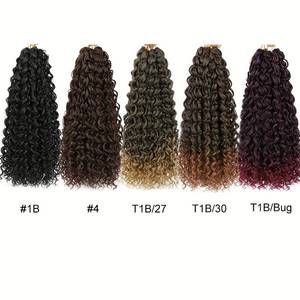 Extensiones de Cabello Sintético <span class=keywords><strong>GoGo</strong></span> Curl de 12 Pulgadas, Fibra de Proteína, para Trenzado con Crochet, Doble Trama, Empaque Personalizable, Ondas de Agua - Product Image 2