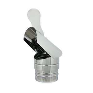 Embout rond en acier inoxydable pour tuyaux de cheminée de 150 mm, pièces de cheminée - Product Image 1