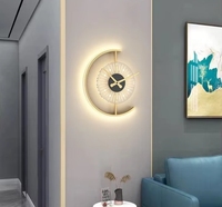 Applique murale de lit nordique appliques murales de chevet horloge de charge applique murale moderne pour chambre lampes de chevet Led or industriel 90 6000