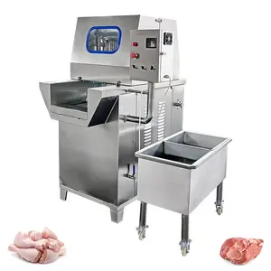 Inyector de adobo de pollo completamente automático, máquina inyectora de salmuera de carne, máquina de inyección de carne