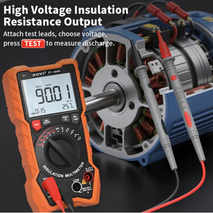 ZOYI 1000R instrumento de prueba profesional 2 en 1 que integra un medidor de resistencia de aislamiento y un multímetro digital True-RMS - Product Image 1