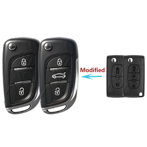Coque de clé pliable modifiée <span class=keywords><strong>2</strong></span>/3 <span class=keywords><strong>boutons</strong></span> pour Peugeot Citroën HU83 VA2 CE0523 <span class=keywords><strong>CE0536</strong></span> - Product Image 4