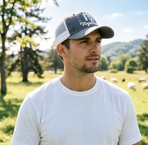 Casquette de baseball unisexe personnalisée brodée, style camionneur, gris délavé, maille respirante, réglable, pour l'extérieur et les loisirs - Product Image 5