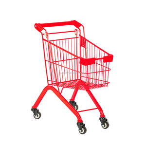 Keranjang belanja anak-anak logam, roda PVC lipat ramah lingkungan untuk penggunaan Supermarket tahan lama - Product Image 3