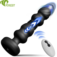 Ferngesteuerter Silikon-Analplug mit Stoßfunktion, Vibrationsmodi, Prostatamassagegerät für Männer und Frauen, Dildo-Gürtel