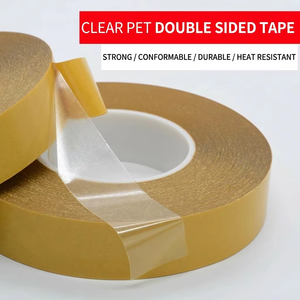 Nastro <span class=keywords><strong>Biadesivo</strong></span> Trasparente in PET Ultra-<span class=keywords><strong>Sottile</strong></span> Resistente alle Alte Temperature, Forte Adesione a Caldo per Uso Industriale, Decorazione e Poster - Product Image 3