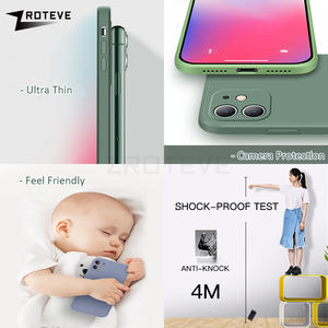 Per <span class=keywords><strong>iPhone</strong></span> 11 <span class=keywords><strong>12</strong></span> <span class=keywords><strong>Pro</strong></span> X XR XS Max Soft Coque quadrato <span class=keywords><strong>Cover</strong></span> posteriore in <span class=keywords><strong>Silicone</strong></span> liquido per IPhone11 IPhone12 all'ingrosso custodia per telefono - Product Image 6