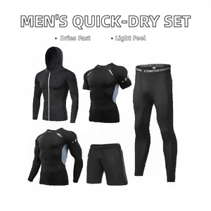 Ropa Deportiva Casual para Hombre, Transpirable, Talla Grande, de Secado Rápido, de Primavera, Pantalones de Manga Larga de Punto, Diseño Sólido, para Correr - Product Image 2