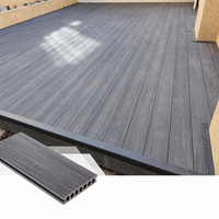Planche de terrasse en WPC extérieure à emboîtement moderne, antidérapante, installation facile, pour usage domestique et jardin, plancher bicolore